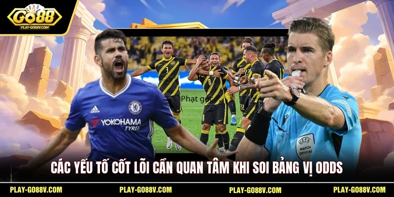Các yếu tố cốt lõi cần quan tâm khi soi bảng vị odds